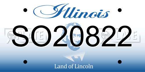 SO20822 Illinois License Plate
