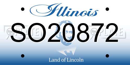 SO20872 Illinois License Plate