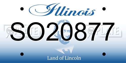SO20877 Illinois License Plate