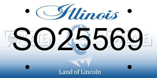 SO25569 Illinois License Plate