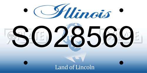 SO28569 Illinois License Plate