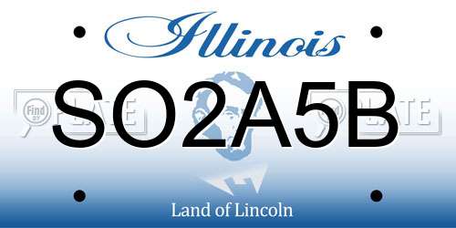SO2A5B Illinois License Plate