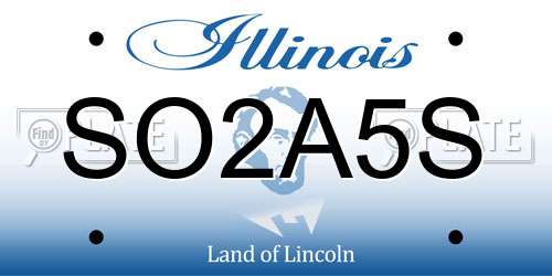 SO2A5S Illinois License Plate