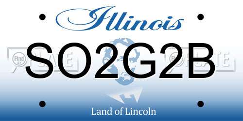 SO2G2B Illinois License Plate