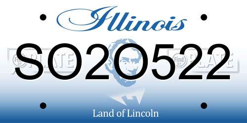 SO2O522 Illinois License Plate