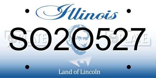 SO2O527 Illinois License Plate
