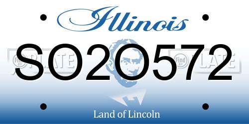 SO2O572 Illinois License Plate