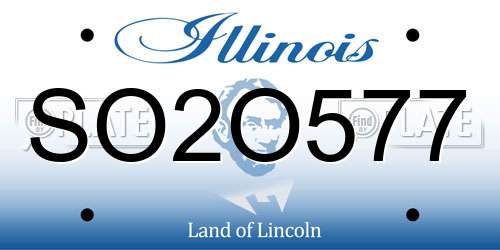 SO2O577 Illinois License Plate