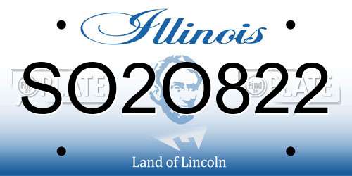 SO2O822 Illinois License Plate
