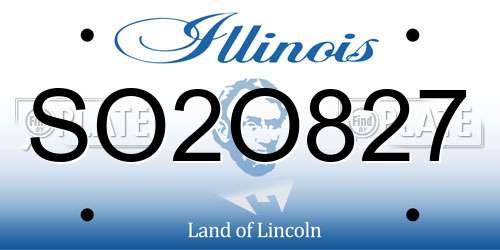 SO2O827 Illinois License Plate