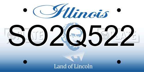 SO2Q522 Illinois License Plate