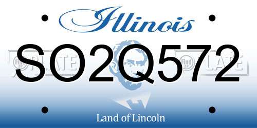 SO2Q572 Illinois License Plate