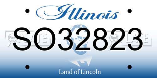 SO32823 Illinois License Plate