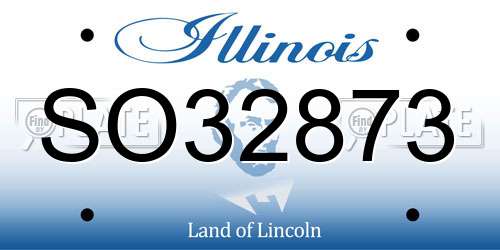 SO32873 Illinois License Plate