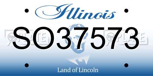 SO37573 Illinois License Plate