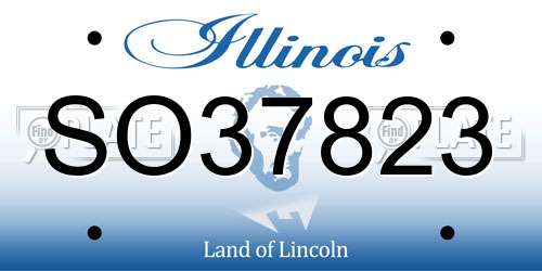 SO37823 Illinois License Plate