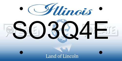 SO3Q4E Illinois License Plate
