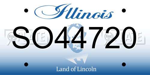 SO44720 Illinois License Plate