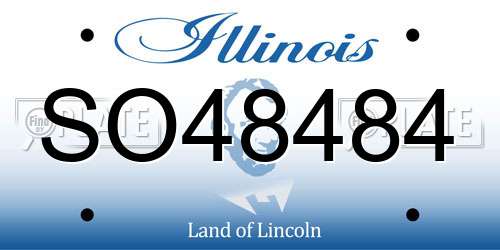 SO48484 Illinois License Plate