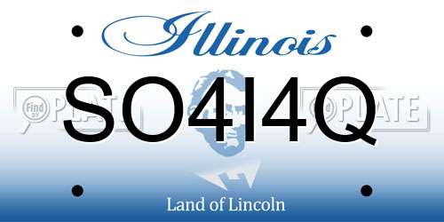 SO4I4Q Illinois License Plate