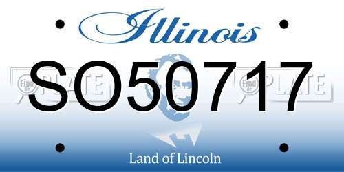SO50717 Illinois License Plate