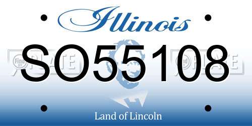 SO55108 Illinois License Plate