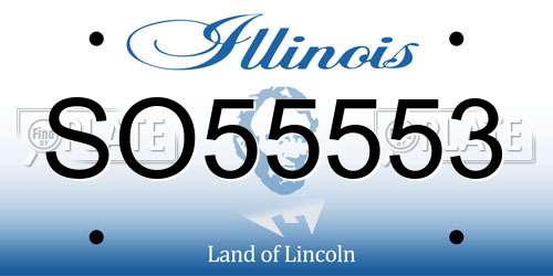 SO55553 Illinois License Plate