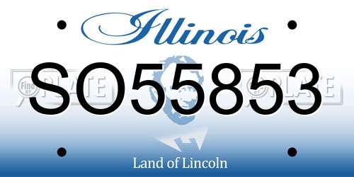 SO55853 Illinois License Plate