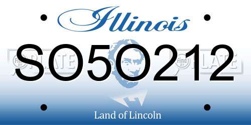 SO5O212 Illinois License Plate