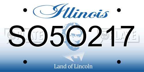SO5O217 Illinois License Plate