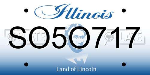 SO5O717 Illinois License Plate
