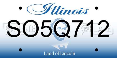 SO5Q712 Illinois License Plate