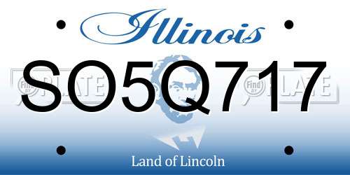 SO5Q717 Illinois License Plate