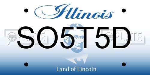 SO5T5D Illinois License Plate