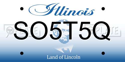 SO5T5Q Illinois License Plate