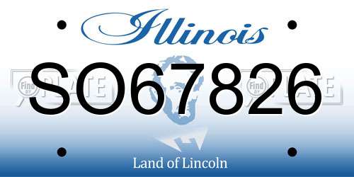 SO67826 Illinois License Plate