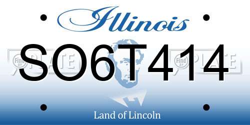 SO6T414 Illinois License Plate