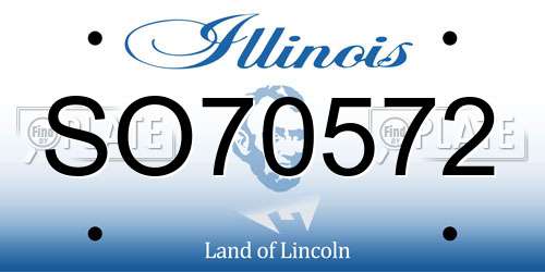 SO70572 Illinois License Plate