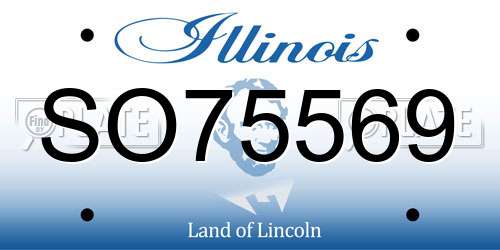 SO75569 Illinois License Plate