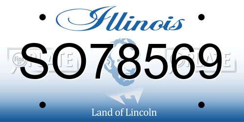 SO78569 Illinois License Plate