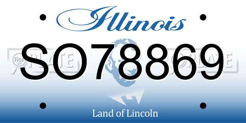 SO78869 Illinois License Plate