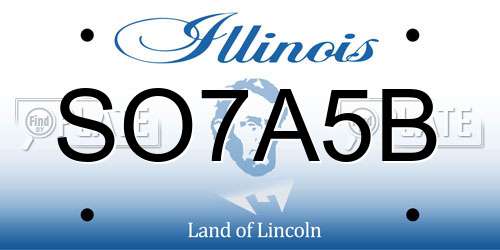 SO7A5B Illinois License Plate