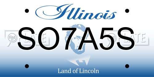 SO7A5S Illinois License Plate