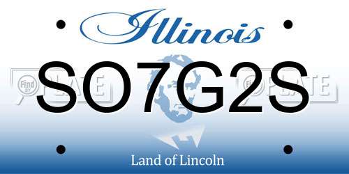 SO7G2S Illinois License Plate