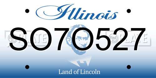SO7O527 Illinois License Plate