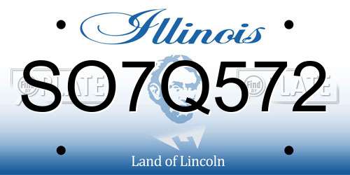 SO7Q572 Illinois License Plate