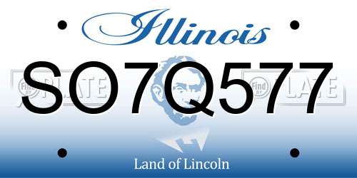 SO7Q577 Illinois License Plate