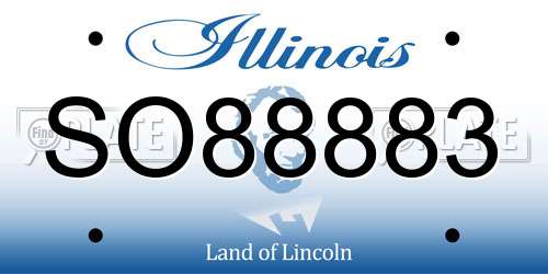 SO88883 Illinois License Plate