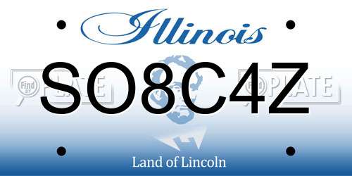 SO8C4Z Illinois License Plate