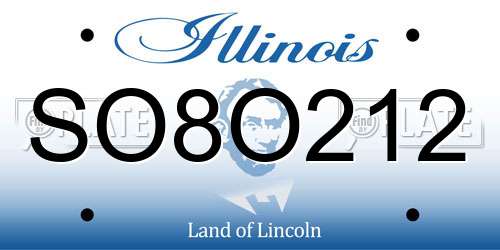SO8O212 Illinois License Plate